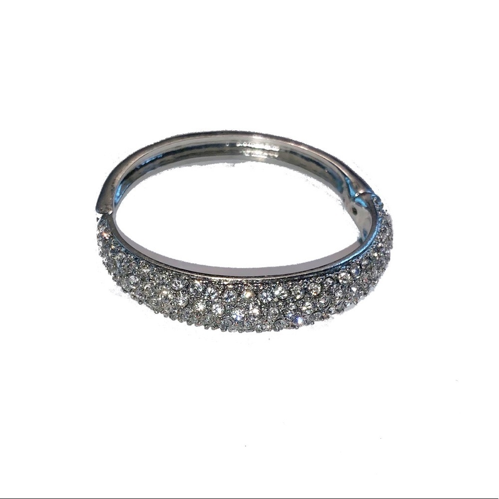 EXPRESS Silver Crystal Pave Bracelet with Magnetic Clasp